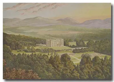 Drumlanrig Castle في منظر يعود إلى نحو 1880